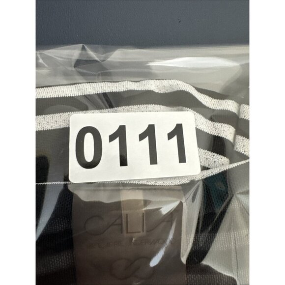 Calia Women's M Racerback Chiffon Lined Tank B&W Striped EUC - Picture 14 of 15